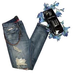 Heritage by America NWOT Distressed Skinny Jeans Men 32 x 33